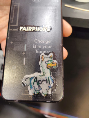 lama sur téléphone de Sebastien