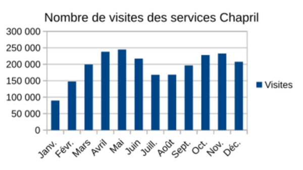 Nombre de visite par mois
